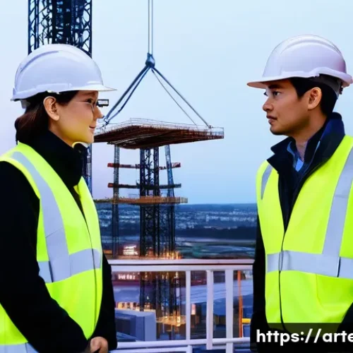 Home 7 건축기술사 자격증 취득 후 이직 팁 - **Image Prompt 1: The Visionary Architectural Engineer on a Smart Construction Site**
"A confide...